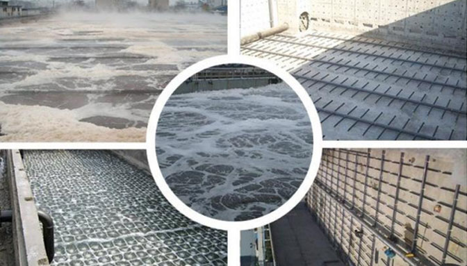 Plattendiffusorsystem zur Abwasserbehandlung